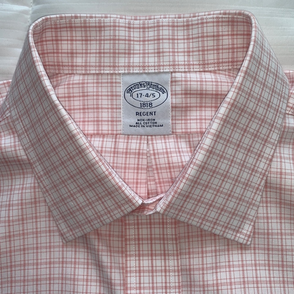 Men's Brooks Brothers Regent Shirt 17 34/35 Red/Wh